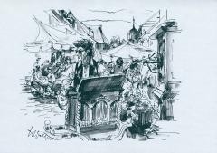 Hans Wahl, Werk aus der Serie Orgelimpressionen, unbekanntes Datum, Sammlung Elztalmuseum